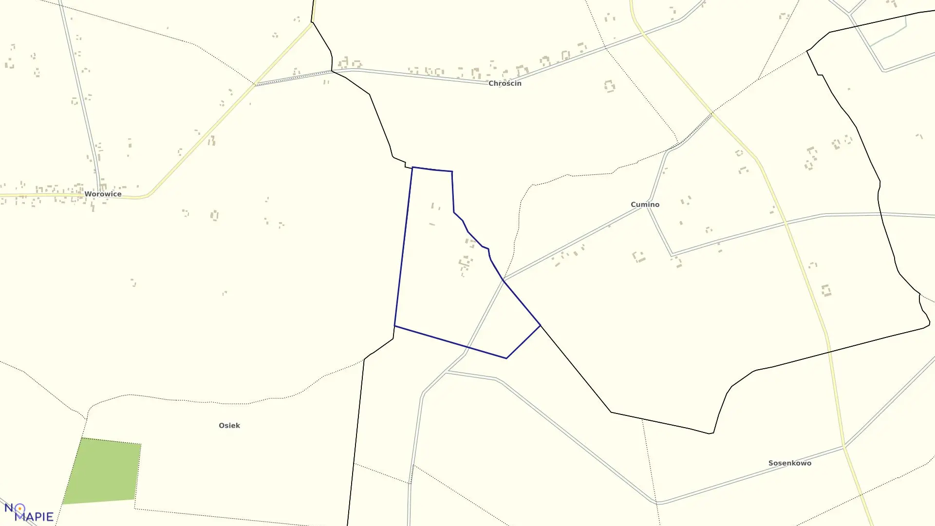 Mapa obrębu SKARSZYN MAJDAN w gminie Naruszewo